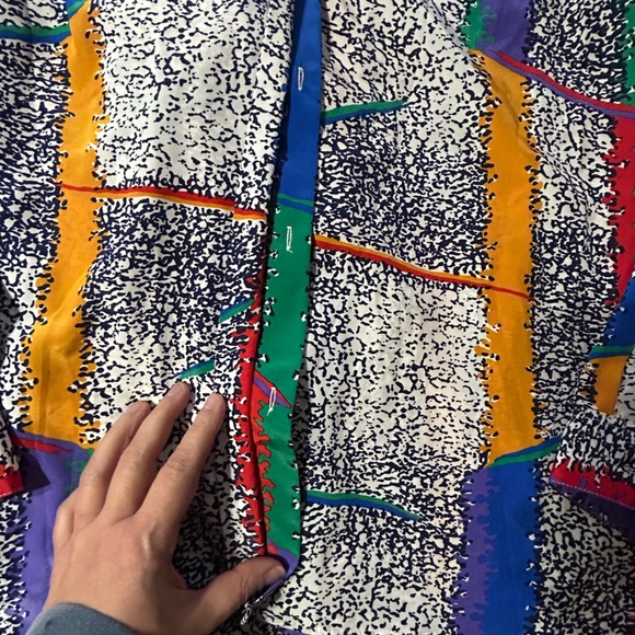 Beautiful Vintage Geometric Blouse Top by Stuart Lang - Picture 2 of 7